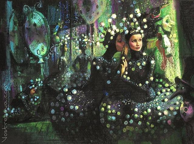 舞姿律动，俄罗斯画家阿纳斯塔西娅的色粉芭蕾，画面效果太棒了